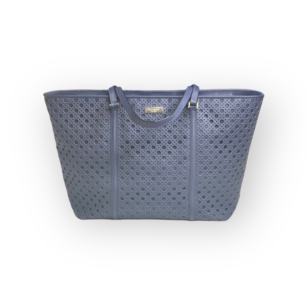 Kate Spade  Dally Newbury Lane Caining Large Tote Bag Handbag  French Navy  - Picture 2 of 16